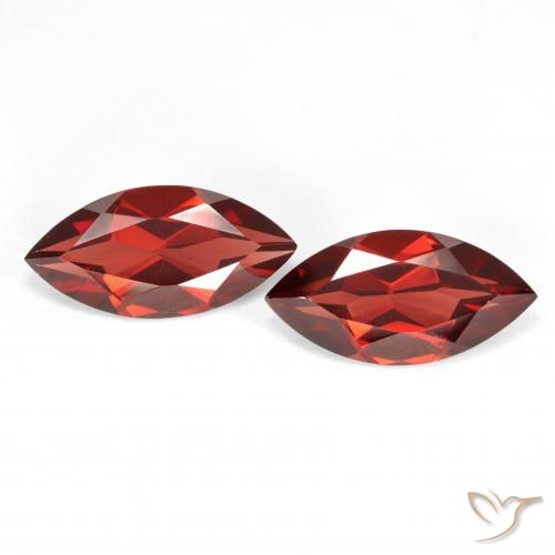3.92ctw Naturale Sangria rossa Granato Piropo, Taglio marquise, VS