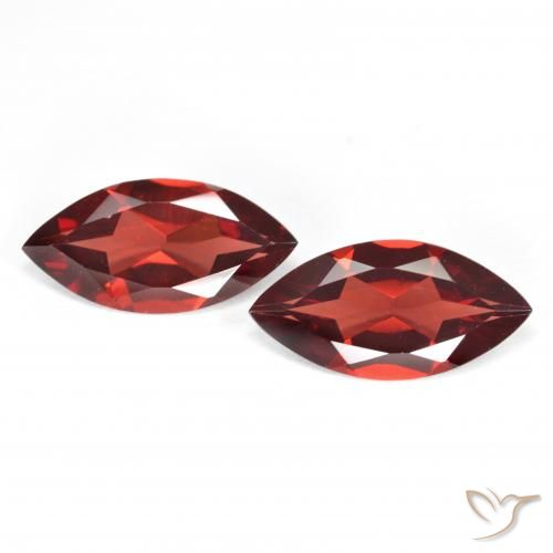 3.37ctw Naturale Ribes Rosso Granato Piropo, Taglio marquise, VVS-VS