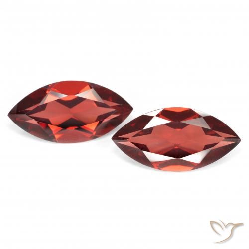 4.07ctw Naturale Ribes Rosso Granato Piropo, Taglio marquise, VVS-VS