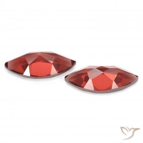 Gemme di Granato Piropo Ribes Rosso naturale da 4.07 ct, Taglio marquise, VVS-VS