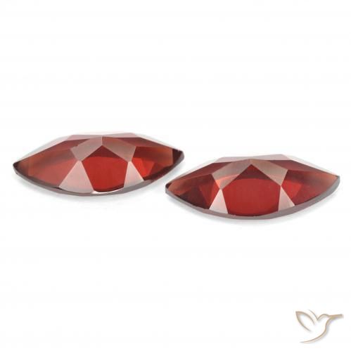 Gemme di Granato Piropo Rosso medio naturale da 3.89 ct, Taglio marquise, VVS-VS