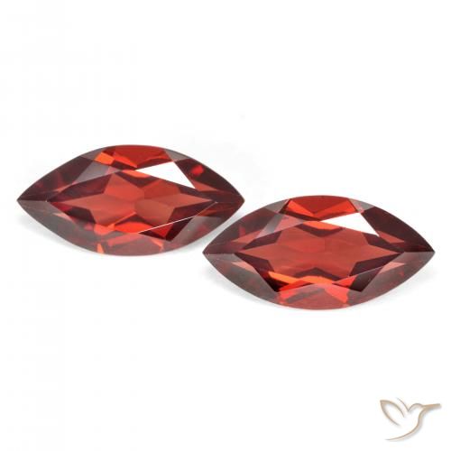 4.00ctw Naturale Rosso medio Granato Piropo, Taglio marquise, VVS-VS