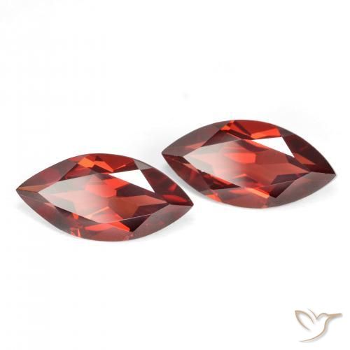 Gemme di Granato Piropo Rosso medio naturale da 4.00 ct, Taglio marquise, VVS-VS