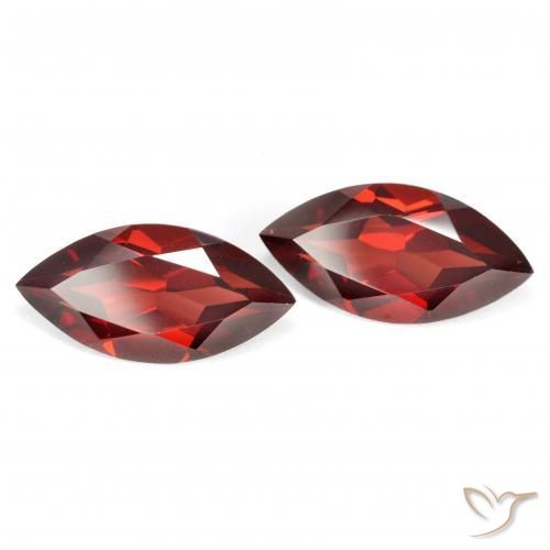 Gemme di Granato Piropo Sangria rossa naturale da 4.09 ct, Taglio marquise, VVS-VS