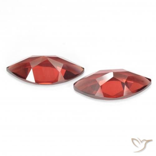 Gemme di Granato Piropo Rosso medio naturale da 3.96 ct, Taglio marquise, VVS-VS