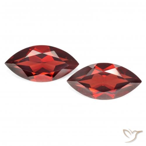 4.22ctw Naturale Ribes Rosso Granato Piropo, Taglio marquise, VVS-VS