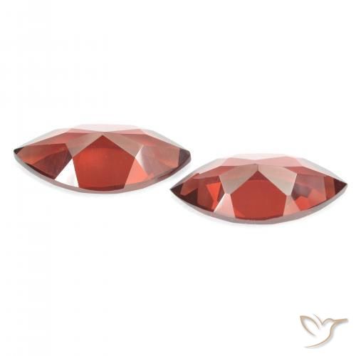 Gemme di Granato Piropo Rosso medio naturale da 3.82 ct, Taglio marquise, VVS-VS