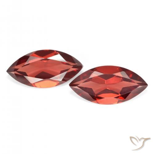 3.80ctw Naturale Ribes Rosso Granato Piropo, Taglio marquise, VVS-VS