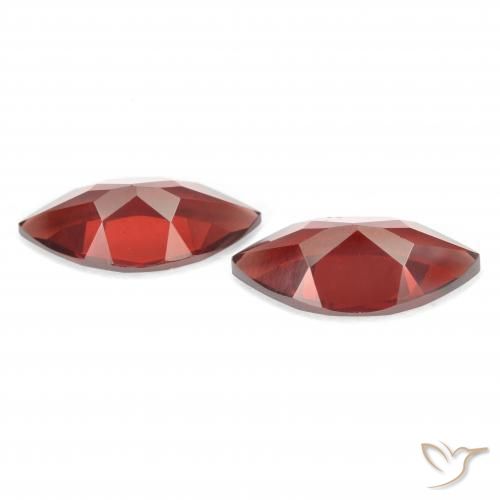 Gemme di Granato Piropo Rosso medio naturale da 4.24 ct, Taglio marquise, VVS-VS