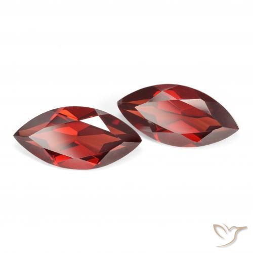 Gemme di Granato Piropo Rosso medio naturale da 4.17 ct, Taglio marquise, VVS-VS