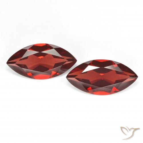 3.89ctw Naturale Sangria rossa Granato Piropo, Taglio marquise, VVS-VS