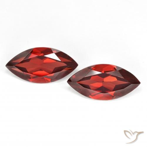 4.41ctw Naturale Ribes Rosso Granato Piropo, Taglio marquise, VVS-VS