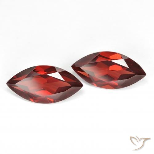 Gemme di Granato Piropo Ribes Rosso naturale da 4.41 ct, Taglio marquise, VVS-VS