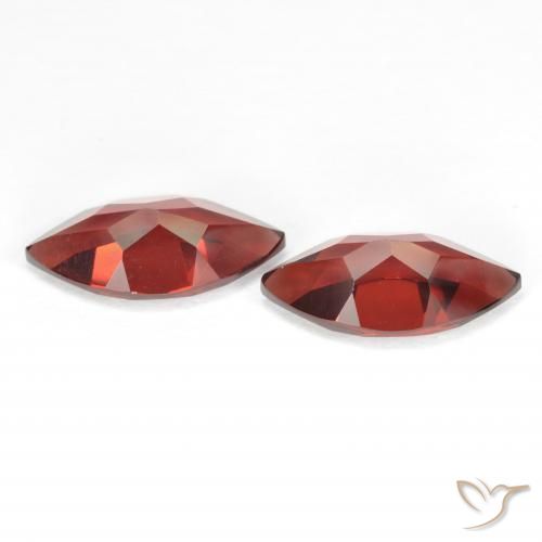 Gemme di Granato Piropo Ribes Rosso naturale da 4.41 ct, Taglio marquise, VVS-VS