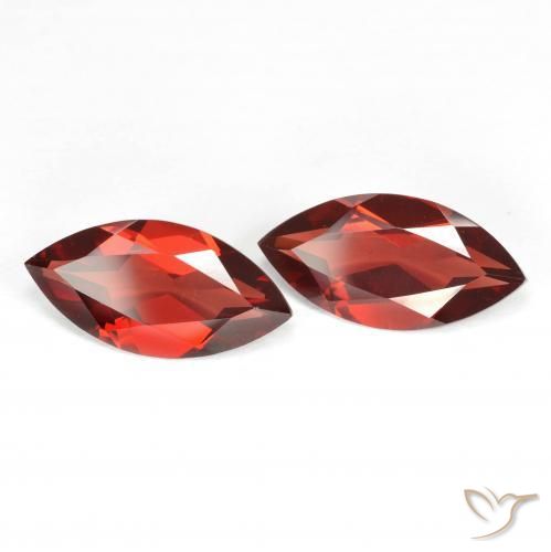 Gemme di Granato Piropo Sangria rossa naturale da 3.83 ct, Taglio marquise, VVS-VS