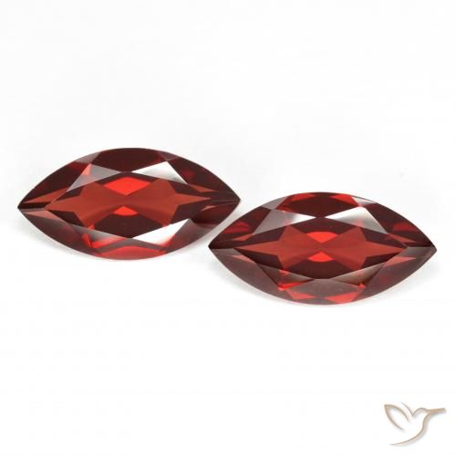 3.89ctw Naturale Ribes Rosso Granato Piropo, Taglio marquise, VVS-VS