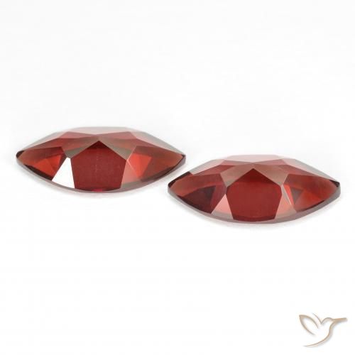 Gemme di Granato Piropo Ribes Rosso naturale da 3.89 ct, Taglio marquise, VVS-VS