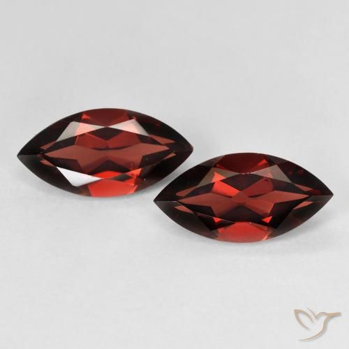 Gemme di Granato Piropo Rosso medio naturale da 4.37 ct, Taglio marquise, VVS-VS