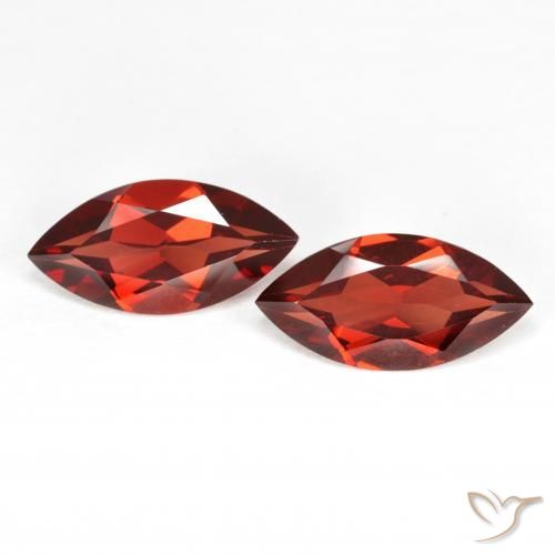 3.77ctw Naturale Rosso medio Granato Piropo, Taglio marquise, VVS-VS