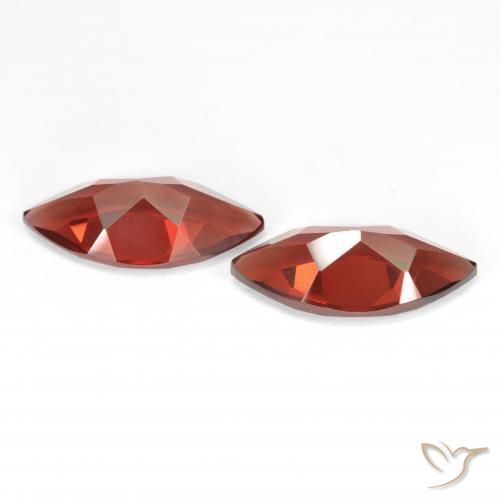 Gemme di Granato Piropo Rosso medio naturale da 3.77 ct, Taglio marquise, VVS-VS