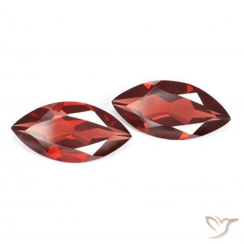 Gemme di Granato Piropo Sangria rossa naturale da 3.43 ct, Taglio marquise, VVS-VS