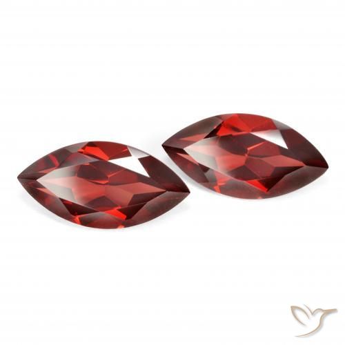 Gemme di Granato Piropo Sangria rossa naturale da 4.47 ct, Taglio marquise, VVS-VS