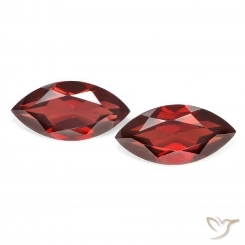 4.41ctw Naturale Ribes Rosso Granato Piropo, Taglio marquise, VVS-VS