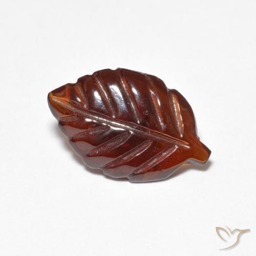 Granato Piropo Arancione rossastra naturale da 2.28 ct, Taglio a fantasia, Traslucido