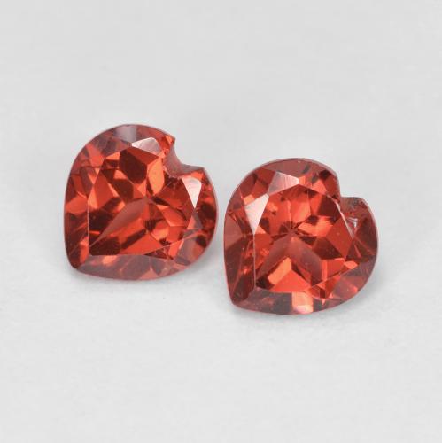 Granato piropo naturale rosso da 1,11 ct, a forma di cuore, VVS-VS