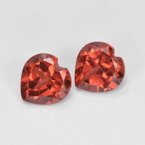 Granato piropo naturale rosso da 1,11 ct, a forma di cuore, VVS-VS