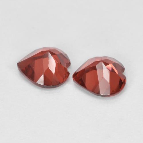 Granato piropo naturale rosso da 1,11 ct, a forma di cuore, VVS-VS