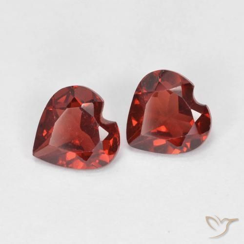 0.99ctw Naturale Ribes Rosso Granato Piropo, Cuore, VVS-VS