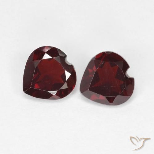 0.96ctw Naturale Rosso Sangue Profondo Granato Piropo, Cuore, VVS-VS