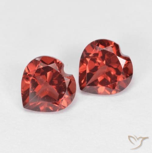 Gemme di Granato Piropo Rosso medio naturale da 1.31 ct, Cuore, VVS-VS