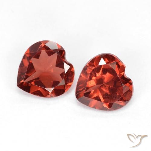 1.09ctw Naturale Ribes Rosso Granato Piropo, Cuore, VVS-VS