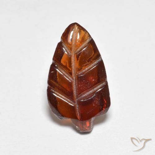 3.26ct Naturale Arancione scuro Granato Piropo, Taglio a fantasia, Traslucido