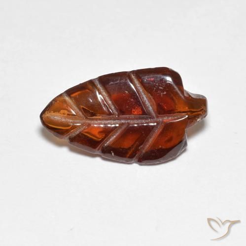 Granato Piropo Arancione scuro naturale da 3.26 ct, Taglio a fantasia, Traslucido