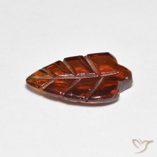 Granato Piropo Arancione scuro naturale da 3.26 ct, Taglio a fantasia, Traslucido