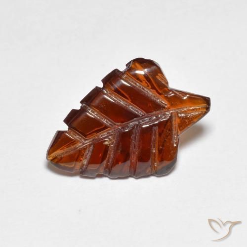 Granato Piropo Arancione scuro naturale da 2.82 ct, Taglio a fantasia, Traslucido