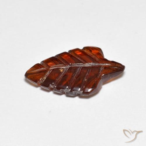 Granato Piropo Arancione scuro naturale da 2.82 ct, Taglio a fantasia, Traslucido