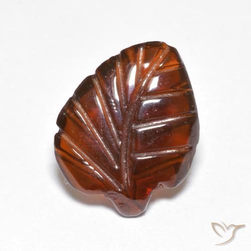 Granato Piropo Arancione scuro naturale da 3.24 ct, Taglio a fantasia, Traslucido
