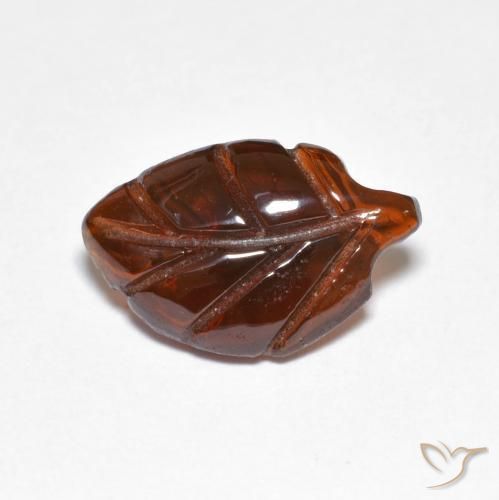 Granato Piropo Arancione scuro naturale da 2.72 ct, Taglio a fantasia, Traslucido