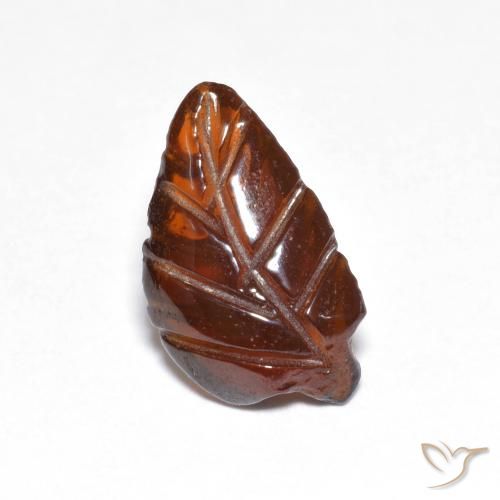 Granato Piropo Arancione scuro naturale da 3.08 ct, Taglio a fantasia, Traslucido