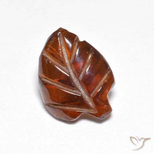 3.17ct Naturale Arancione rossastra Granato Piropo, Taglio a fantasia, Traslucido