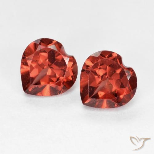 1.31ctw Naturale Rosso medio Granato Piropo, Cuore, VVS-VS