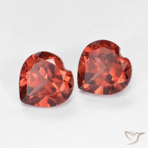 Gemme di Granato Piropo Rosso medio naturale da 1.31 ct, Cuore, VVS-VS