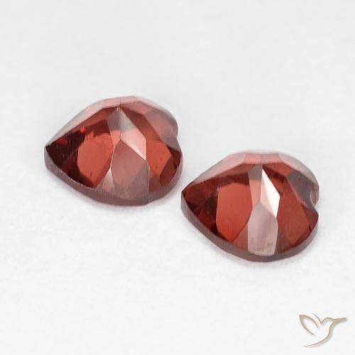 Gemme di Granato Piropo Rosso medio naturale da 1.31 ct, Cuore, VVS-VS
