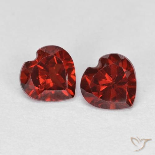 1.18ctw Naturale Sangria rossa Granato Piropo, Cuore, VVS-VS