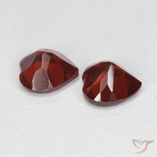 Gemme di Granato Piropo Sangria rossa naturale da 1.18 ct, Cuore, VVS-VS