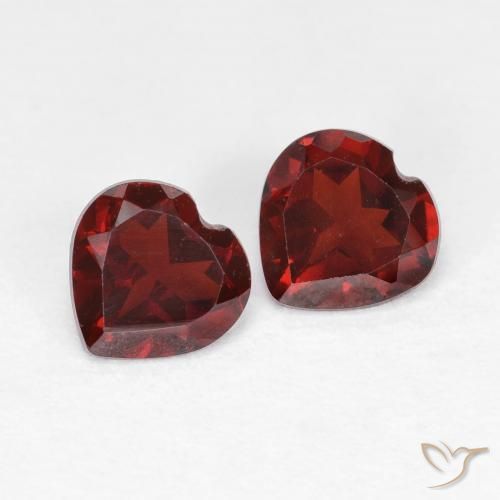 Gemme di Granato Piropo Sangue rosso naturale da 1.04 ct, Cuore, VVS-VS
